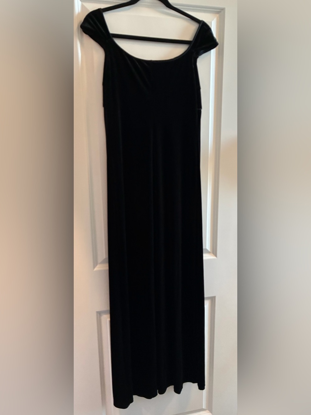 Vintage Jessica McClintock Black Velvet Maxi dress